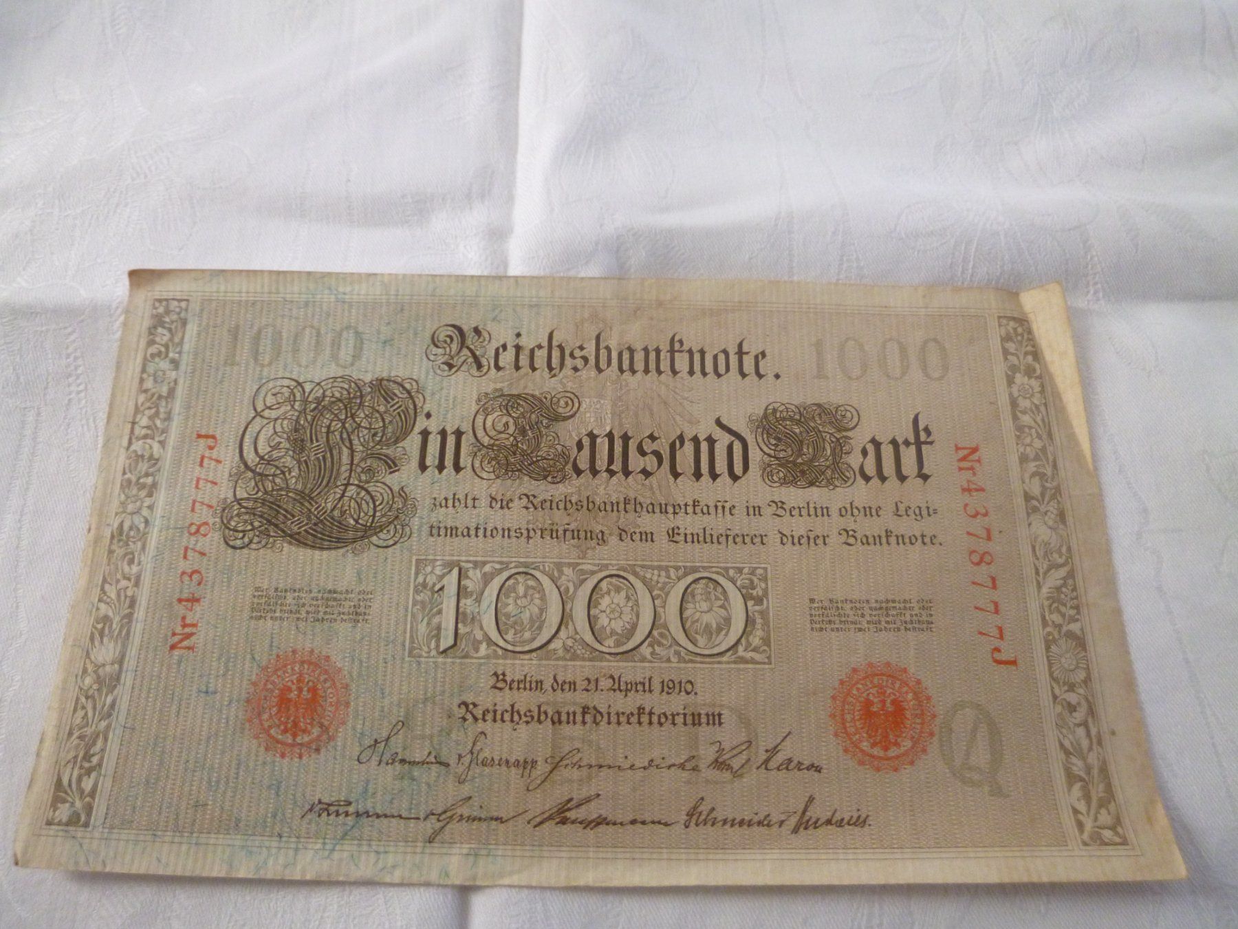 Banconote: Reichsbanknote 100 Mark ein Hundert Mark Berlin 1910 – Usato da Luzern venduto da antikdesign2552 1
