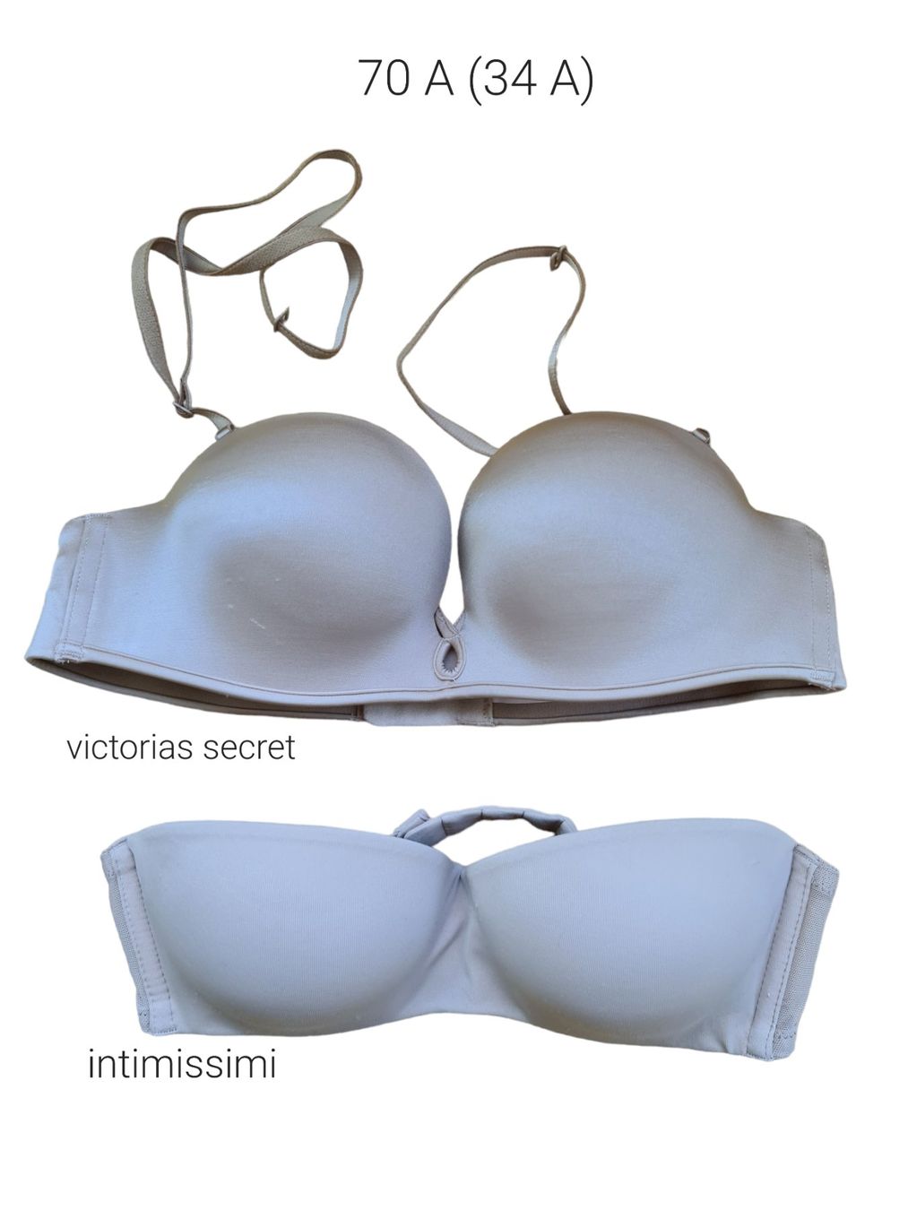 Altra biancheria intima: Zwei Satin-beige BHs 70A – Usato da Meggen venduto da everydaysale