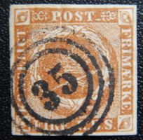 Dänemark Kat. 1 I gest. 1851 Kat. 60 Euro sign. bügig