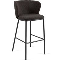 Kave Home Barhocker Ciselia Bouclé Stoff schwarz (SH 75)