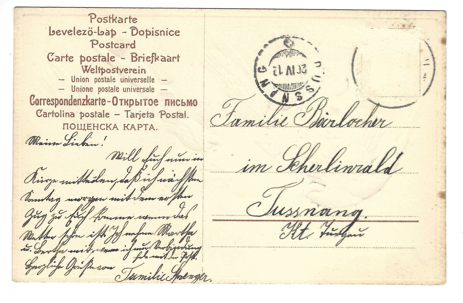 Tutti i francobolli: Postkarte Weltpostverein Brieftauben – Usato da Frauenfeld venduto da Astra13 1