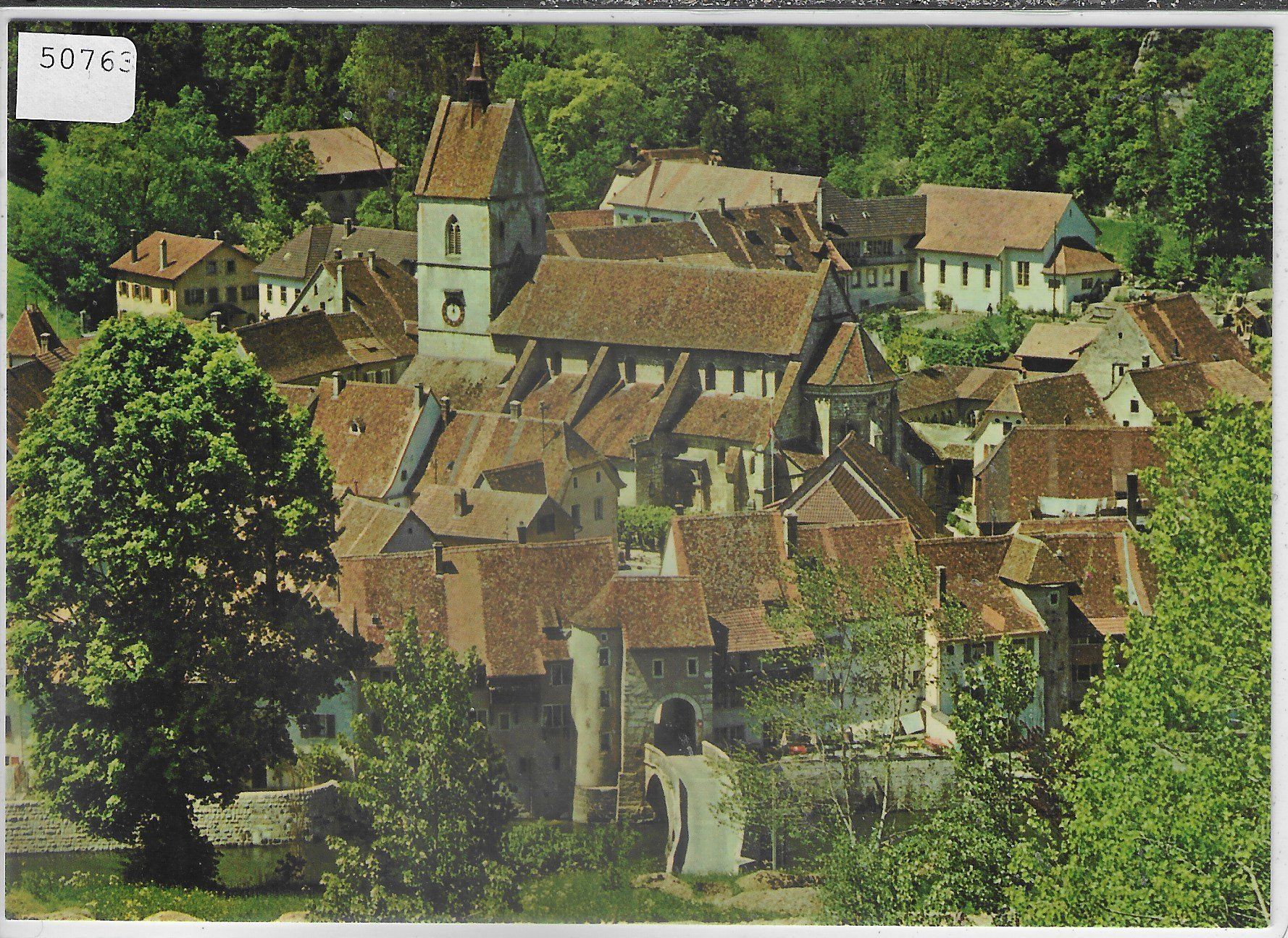 Cartoline postali: Saint-Ursanne - Vue generale – Usato da Ettingen venduto da Kartenplanet
