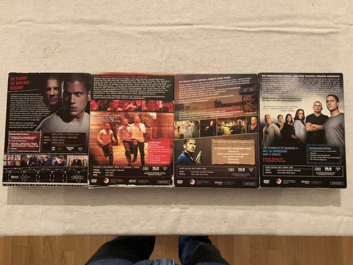 Tutti i DVDs: Prison Break DVD Box, Staffel 1-4, – Usato da Laupen BE venduto da CARLOS-HGT 2