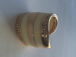 18k Goldring mit Steinen