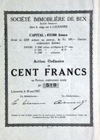 Société Immobilière de Bex SA - 1930