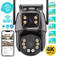 4K 8MP WLAN PTZ Außenkamera 4MP Dual-Objektiv mit AI