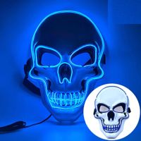 Cosmask Skelett Halloween Neon Maske Led Maske 3 Licht modus