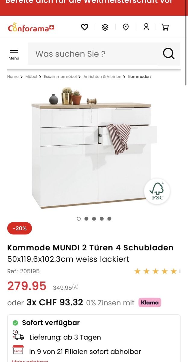 Cassettiere: Kommode Mundi Conforama – Usato da Jona venduto da marmull 2