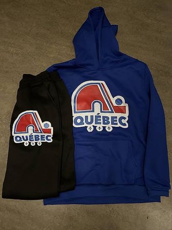 Quebec Nordiques hoodie and pants, size ML
