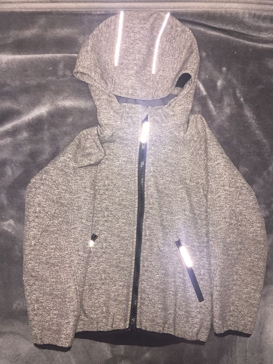 116 Kinder Kleidung Regen Jacke Kapuze grau H&M Reflektoren