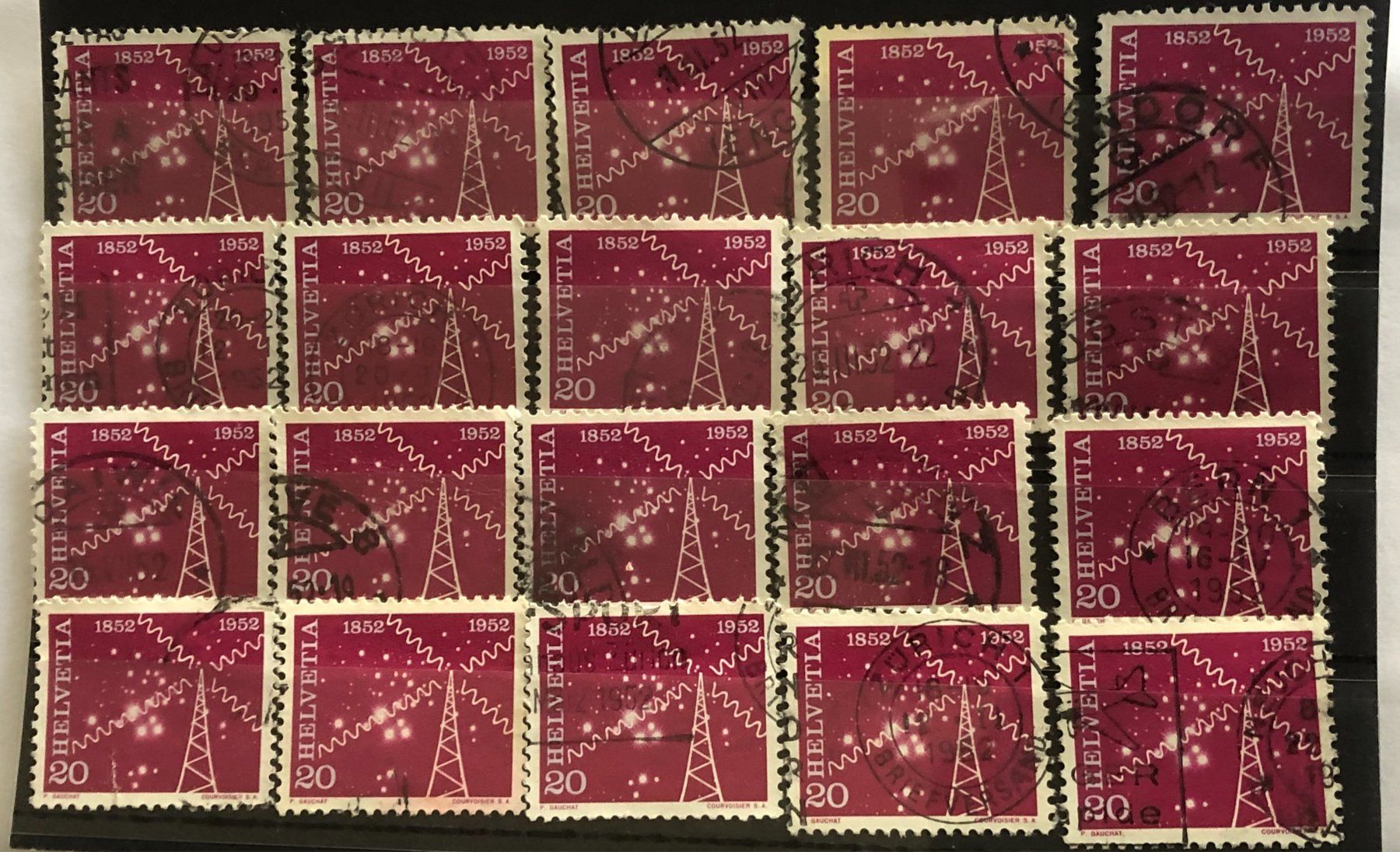 Tutti i francobolli: Nr.311 Steckkarte mit Stempel – Usato da Aarau venduto da Billa007