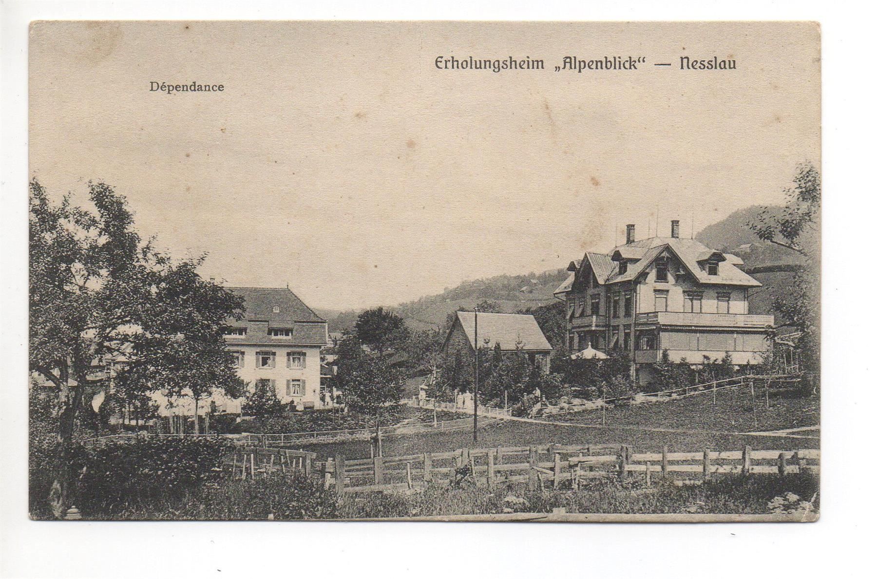 Cartoline postali: NESSLAU Erholungsheim Alpenblick – Usato da Jona venduto da philajona
