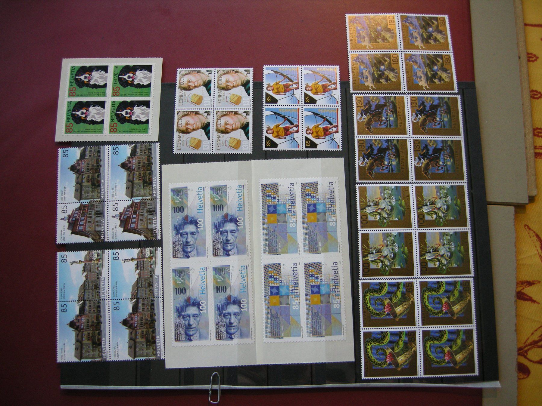 Tutti i francobolli: 2007 LOT BLOCKS, POSTFRISCH, SÄTZE, FRANKATUR 40.80 – Usato da Rüti ZH venduto da jupi1945 1