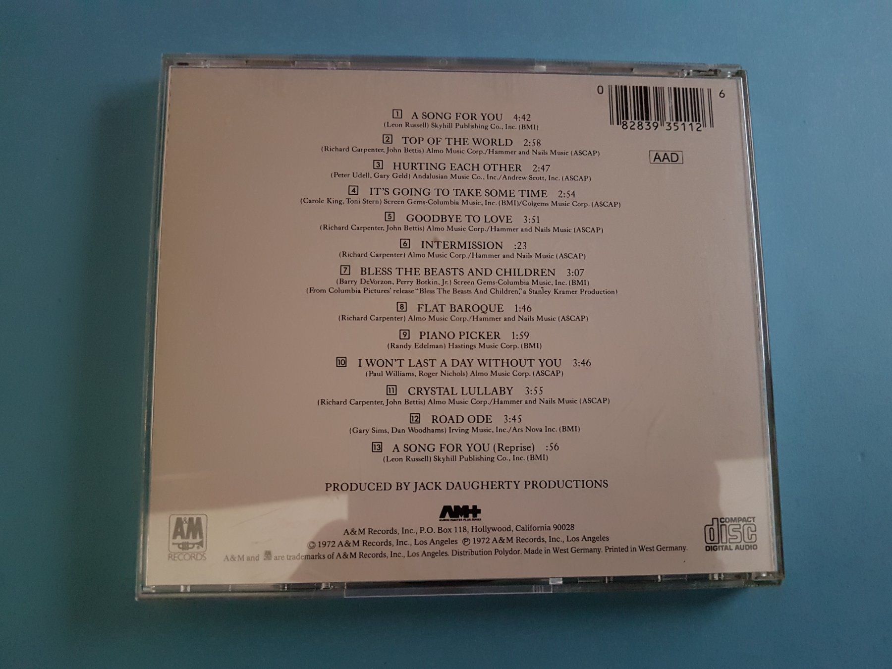 CD: CD - Carpenters "A Song for you" – Usato da Dübendorf venduto da ine_15 1