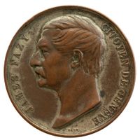 Medaille James Fazy Genf 1855 by Bovy