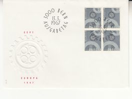 SBK 448 im 4er-Block FDC
