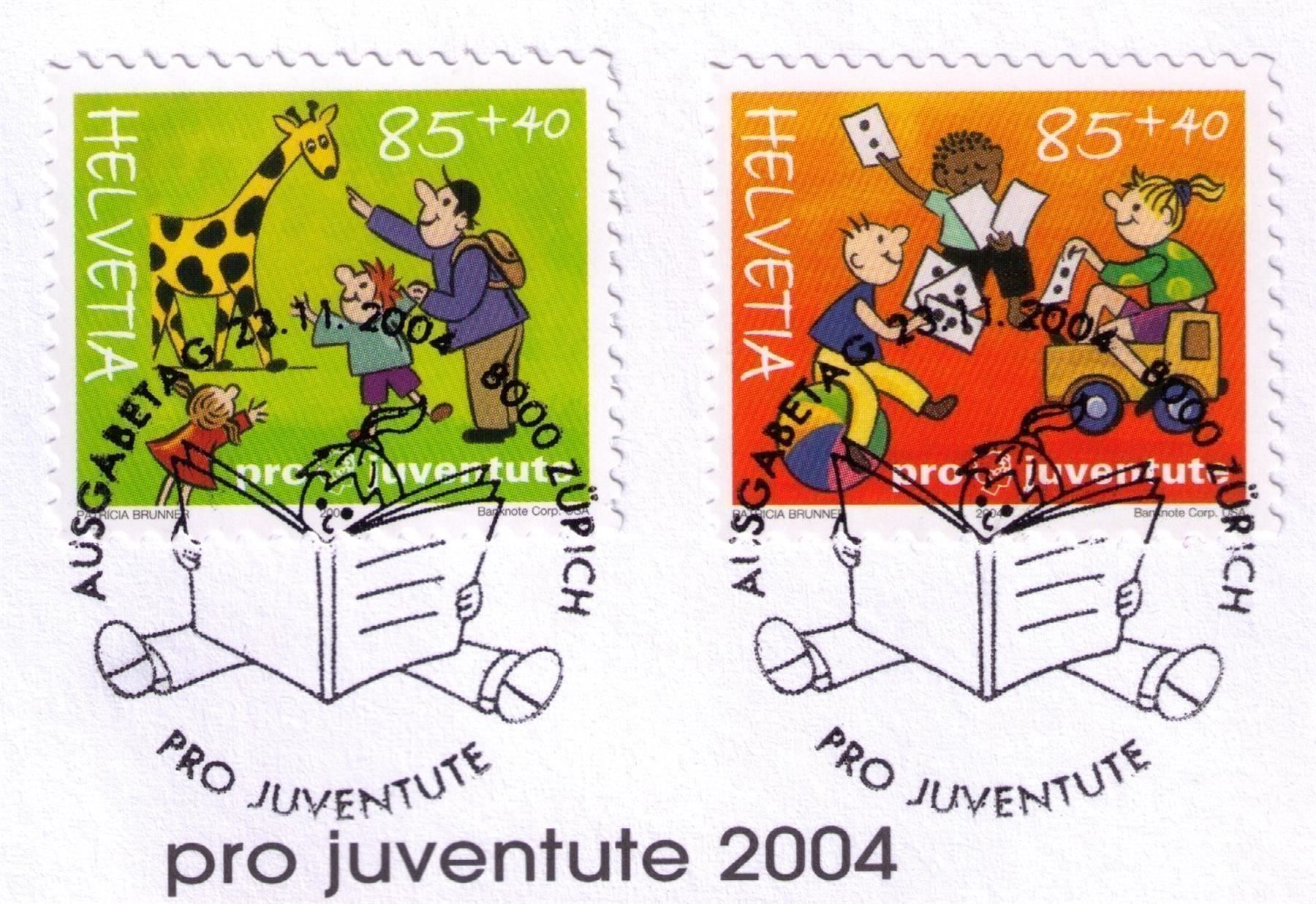 Tutti i francobolli: 2004_J373B-J376B_Pro Juventute_23.11.04_FDC BOGENMARKEN !! – Usato da Marthalen venduto da Ch_quality 1