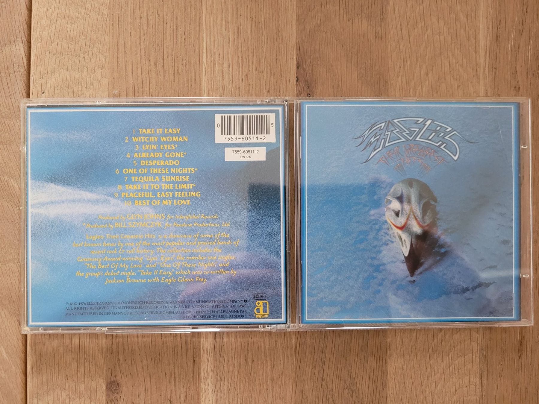 CD: CD Eagles - Their Greatest Hits 1971-1975, 1976 – Usato da Nebikon venduto da Harley-Davidson01