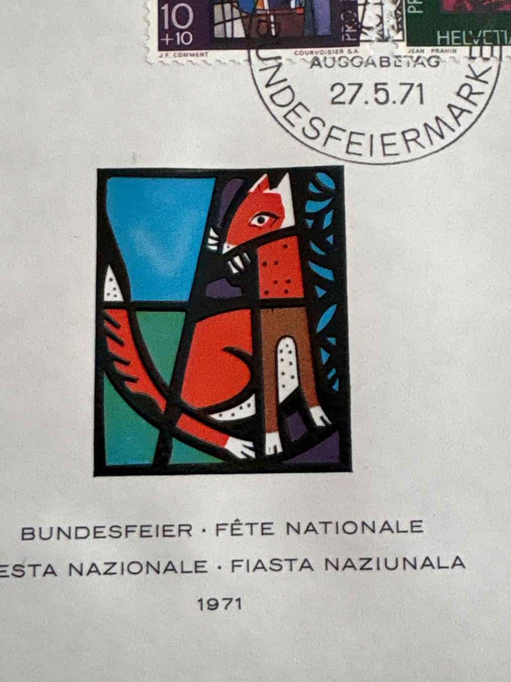 Tutti i francobolli: FDC Bundesfeier 1971 Ersttagsbrief Pro Patria – Usato da Ibach venduto da lisch3 1