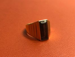 Damenring mit Turmalin aus 18 Karat Gelbgold Au 750