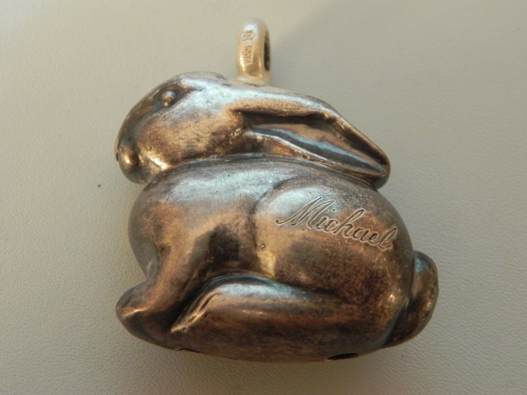 Figuren: 2 alte Baby Rassel aus Silber – Gebraucht aus Minusio von Lory64