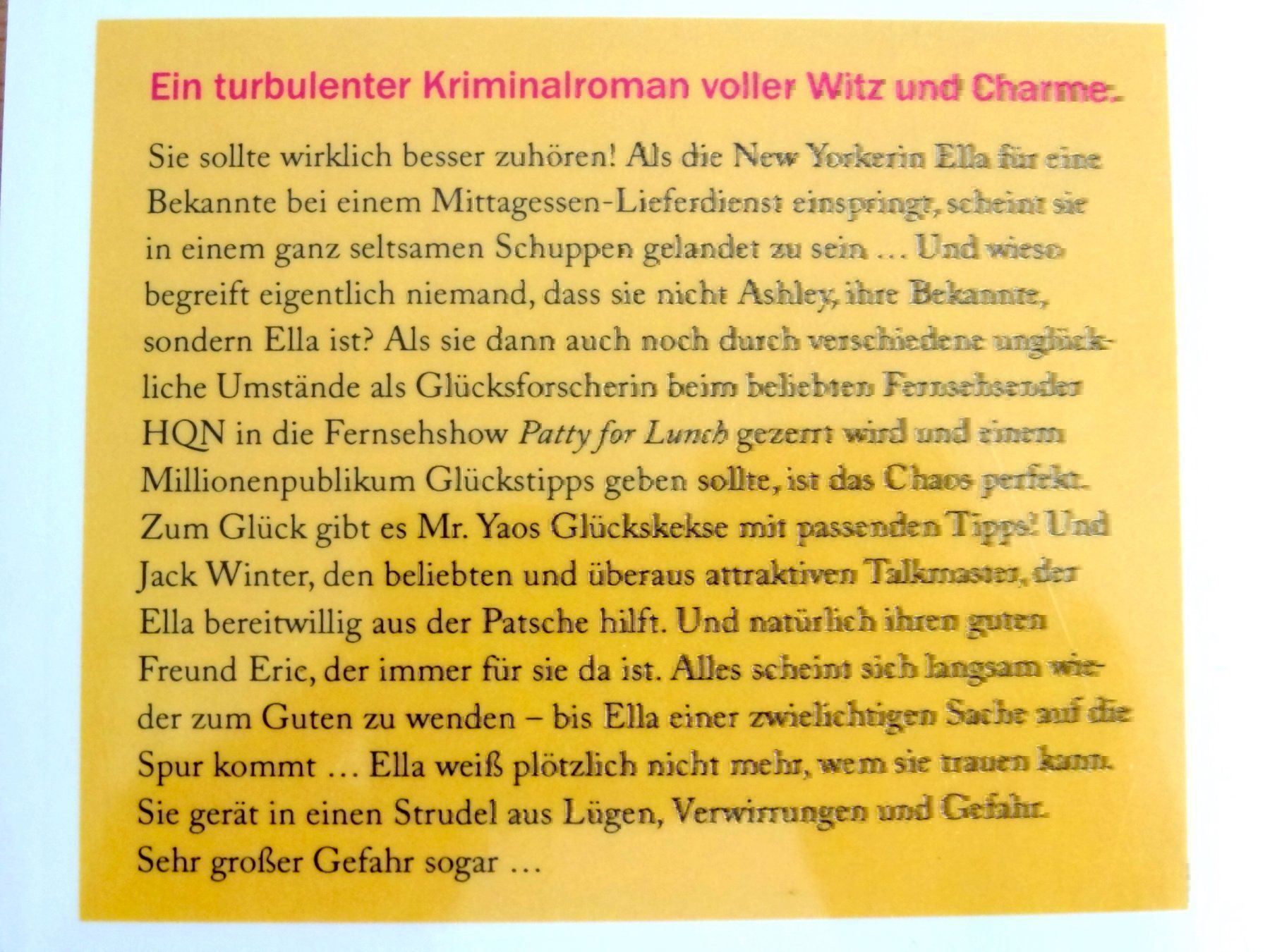 Libri: Das Glückskeksprinzip – Nuovo e nell'imballaggio originale da Scherz venduto da Atopolino 1