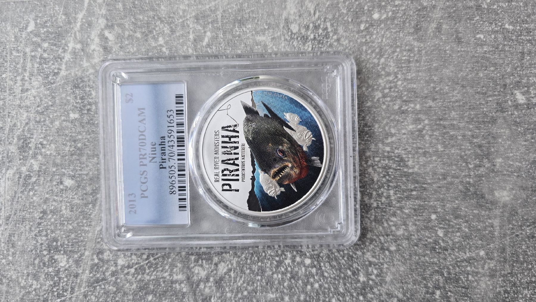 Tutti le monete: 2013 Piranha Silver Proof PCGS PR70DCAM River Monsters – Nuovo (secondo la descrizione) da Petit-Lancy venduto da SilverCoinCoin 2
