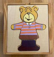 Puzzle Holz Anziehpuzzle Teddy Eichhorn 18 Teile