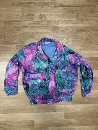 Crazy Reto Jacke M gemustert Lila Grün guter Zustand