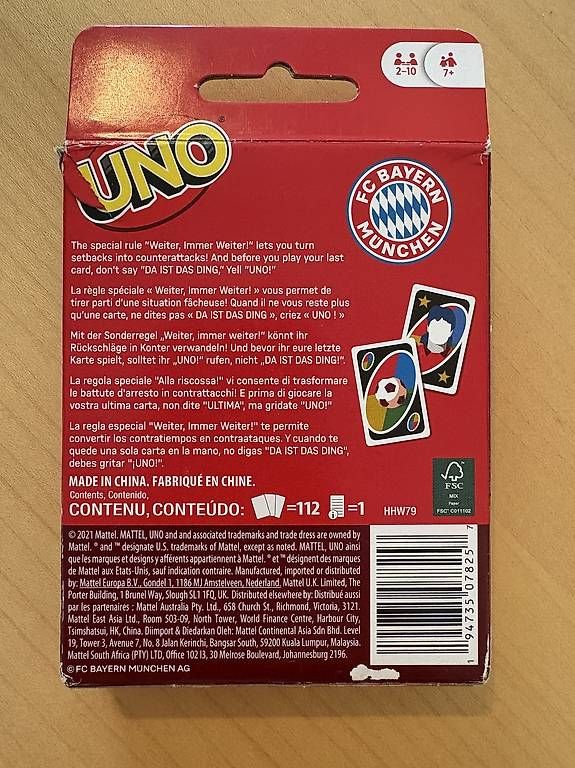 Mattel Spiele: FC Bayern Uno – Gebraucht aus Bern von ale_hl5s 1