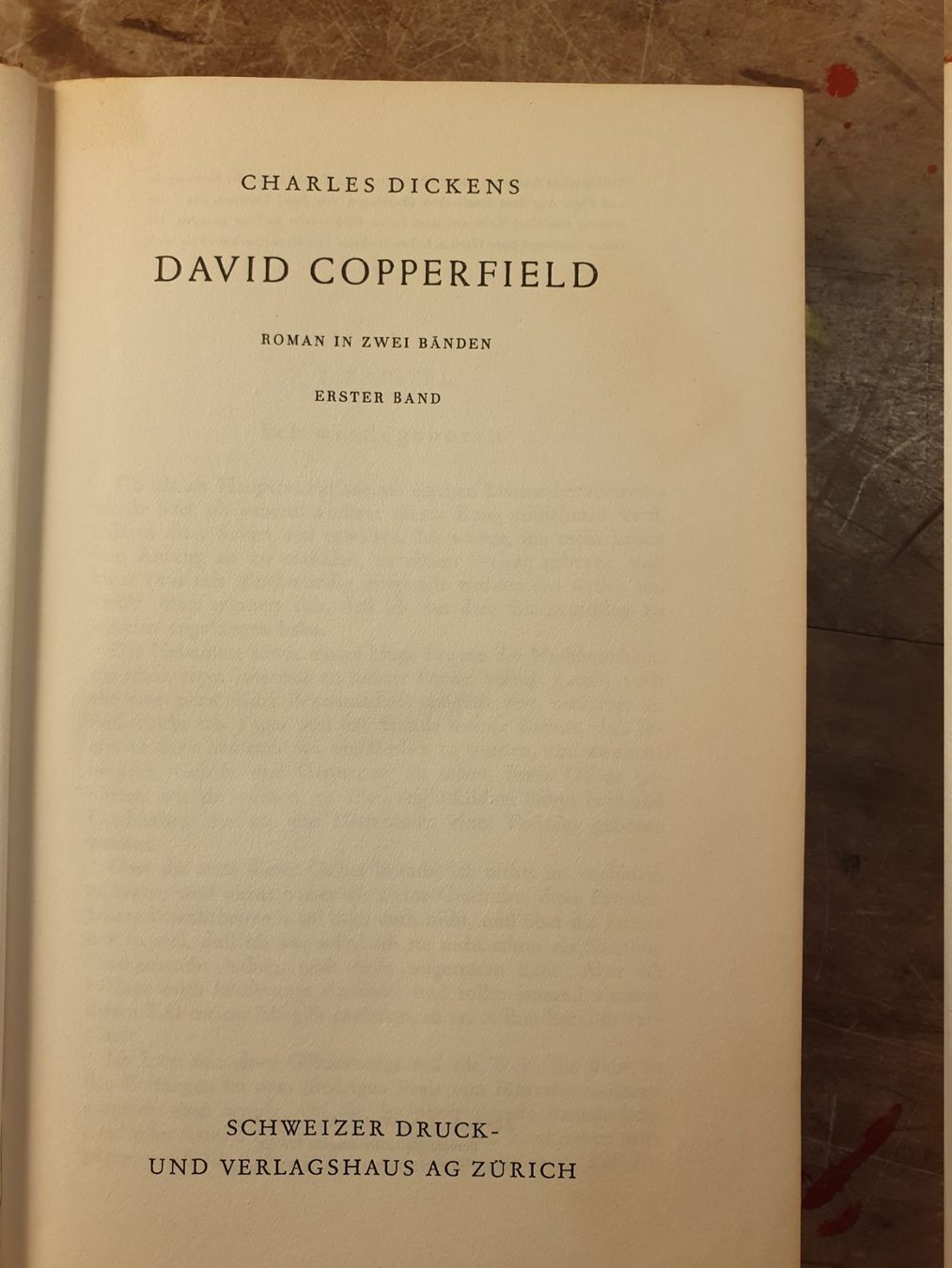 Libri: David Copperfiled Band 1 - Charles Dickens – Usato da Zürich venduto da loosebone 1