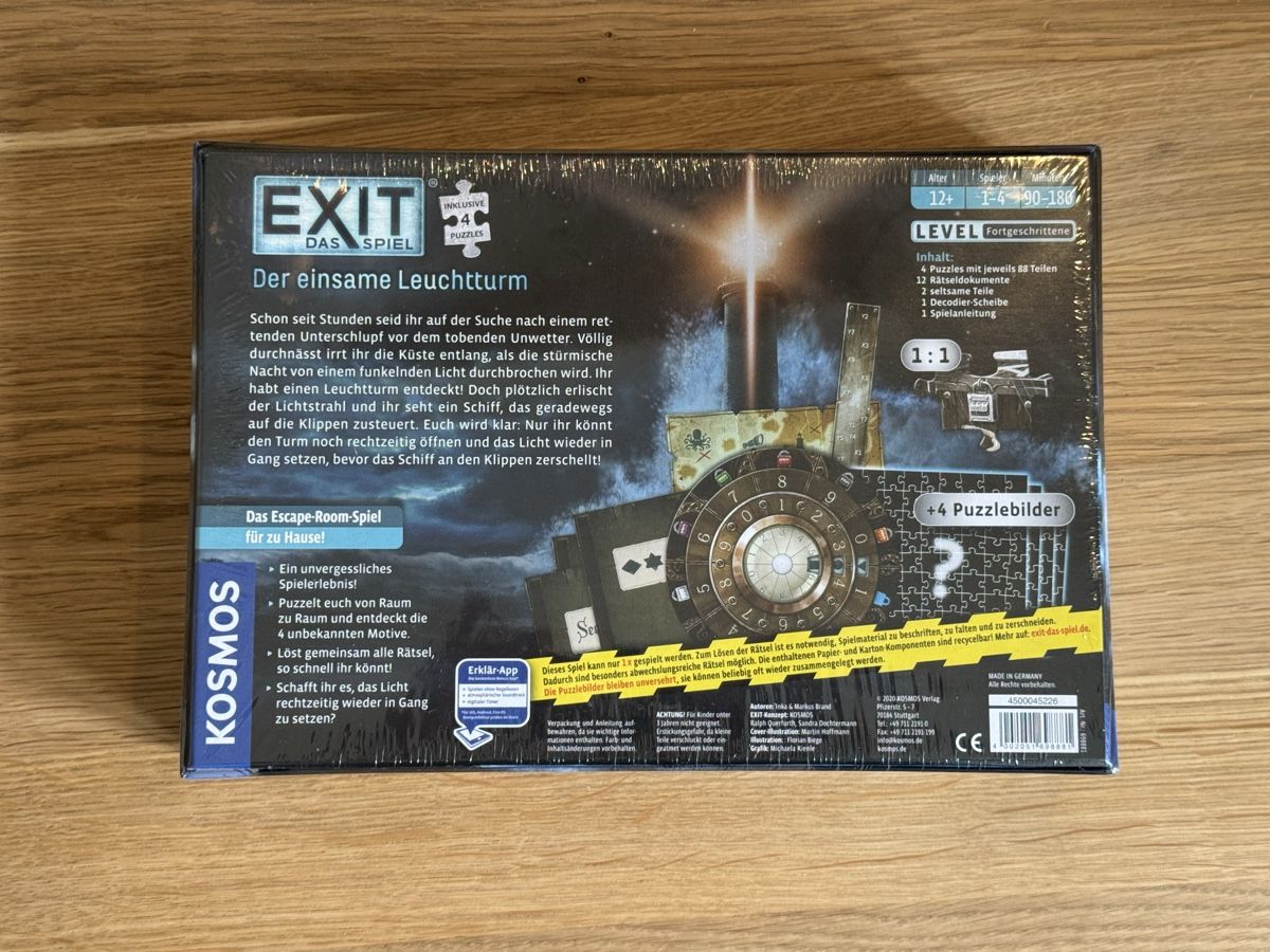 Kosmos Puzzle: Exit (Puzzle)Spiel "Der einsame Leuchtturm" – Nuovo e nell'imballaggio originale da Solothurn venduto da erubhnta 1