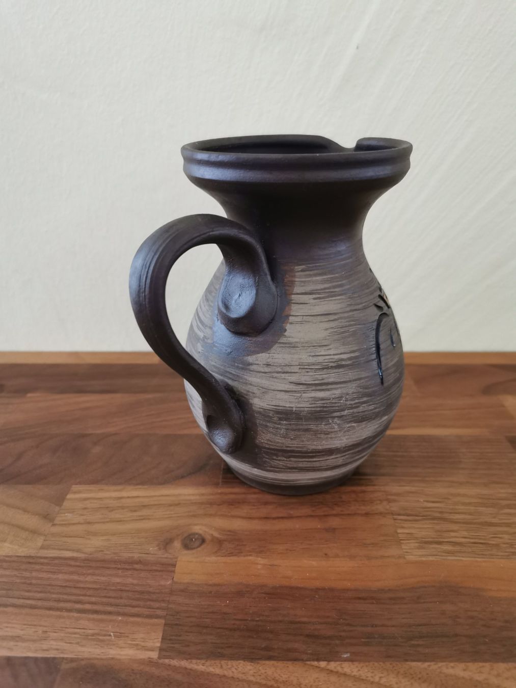 Caraffe: Krug / Karaffe / Vase in braun mit Blumen – Usato da Boniswil venduto da Totomat-Lady2 3