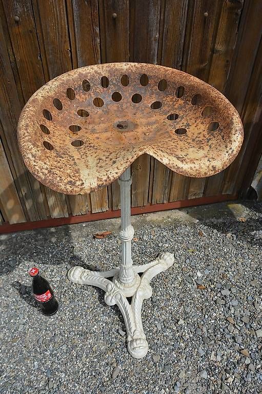 Sgabelli: Vintage Barhocker mit originalem Traktorsitz – Usato da Wildegg venduto da Vintage_Markt 2