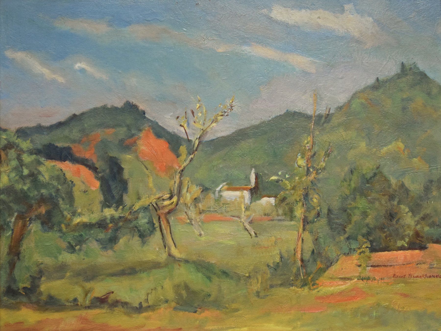 Dipinti: TOP Paul  Burckhardt Baselland Ölgemälde Landschaftsgemälde – Usato da Zürich venduto da Kunstvoll 2