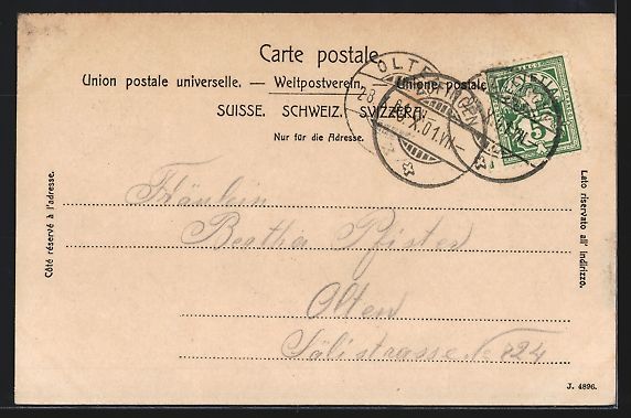 Cartoline postali: AK Zofingen, Teilansicht der Ortschaft – Usato da Berlin venduto da bartko-reher 1