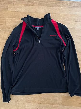 TCM Snowgear Fleecepullover Herren S schwarz/rot  Zip