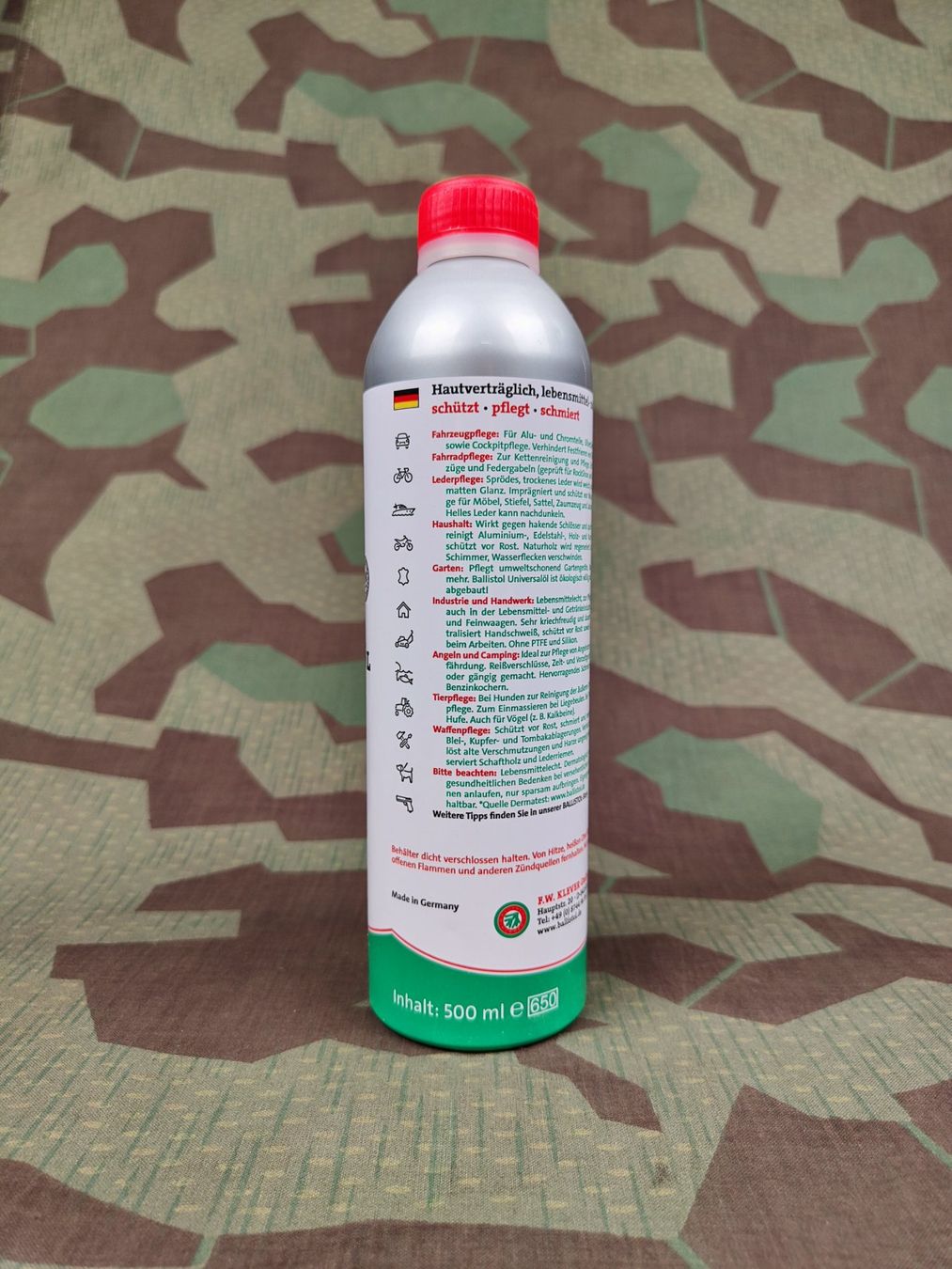 Schweizer Armee Uniformi: Ballistol Universalöl 500 ml – Nuovo e nell'imballaggio originale da Bauma venduto da SwissMilitaria 1