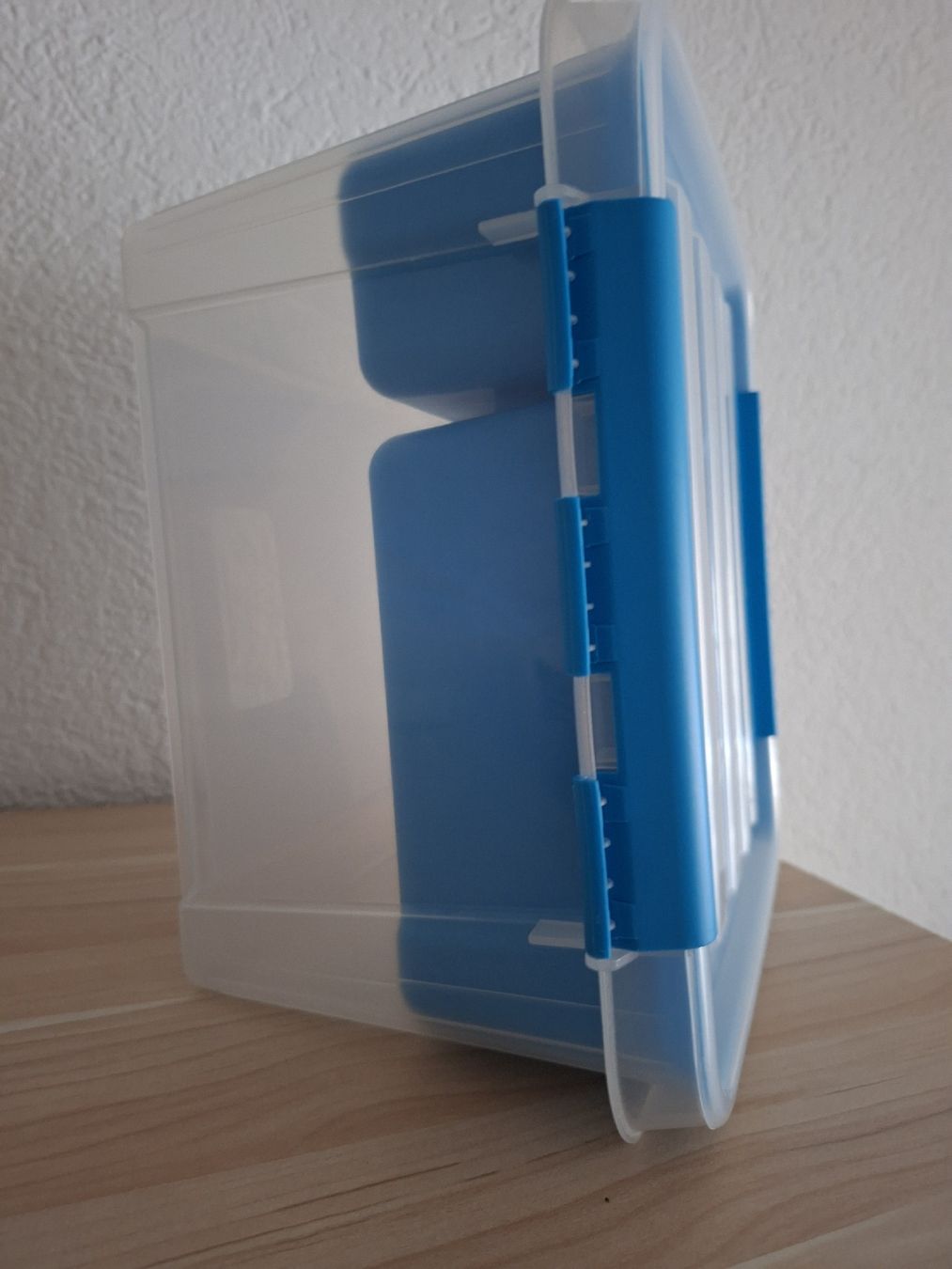 Behälter & Ähnliches: Aufbewahrungsbox mit Einsatz blau transparent 4 Fächer – Gebraucht aus Wetzikon ZH von Wetzithal 4