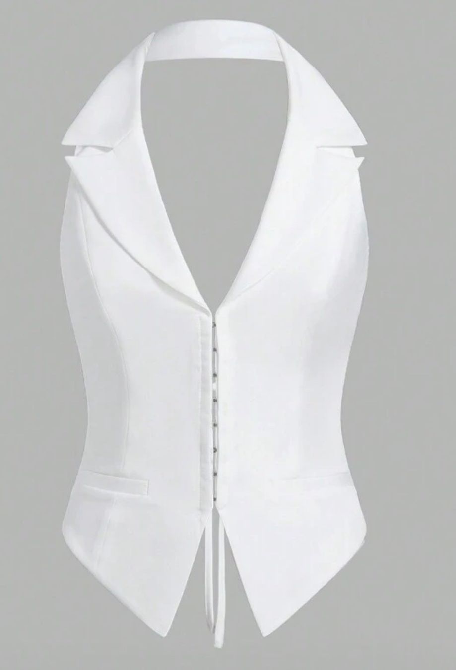 Shein Top: Weste Shein weiss rückenfrei Grösse M – Nuovo (secondo la descrizione) da Brunnen venduto da Sandy_closet1 6
