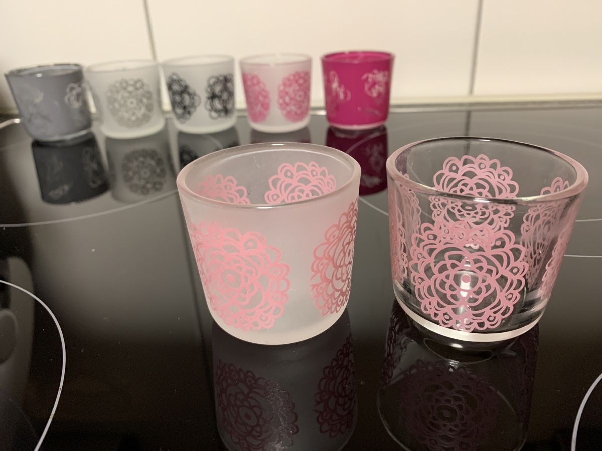 Sonstige Dekorationen & Accessoires: dezent farbige, kleine Windlichter, 7 Stück – Gebraucht aus Meilen von Flockenwirbel 5
