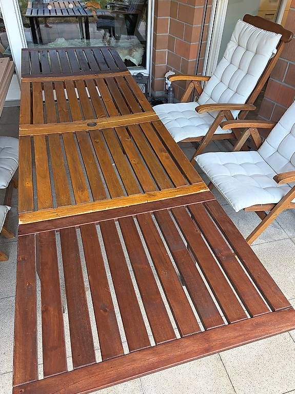 Ikea Set de table et chaises: Massiv Holz Gartenmöbel – D'occasion à Cham par men_898q 3