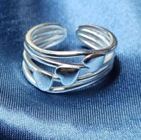 Offener Ring *Herzen*, 925 versilbert