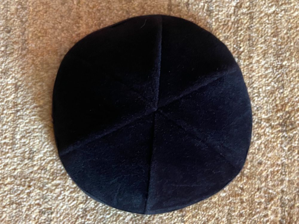 Kippa klassisch, schwarz, neu/ungetragen, aus Jerusalem (Neu (gemäss ...