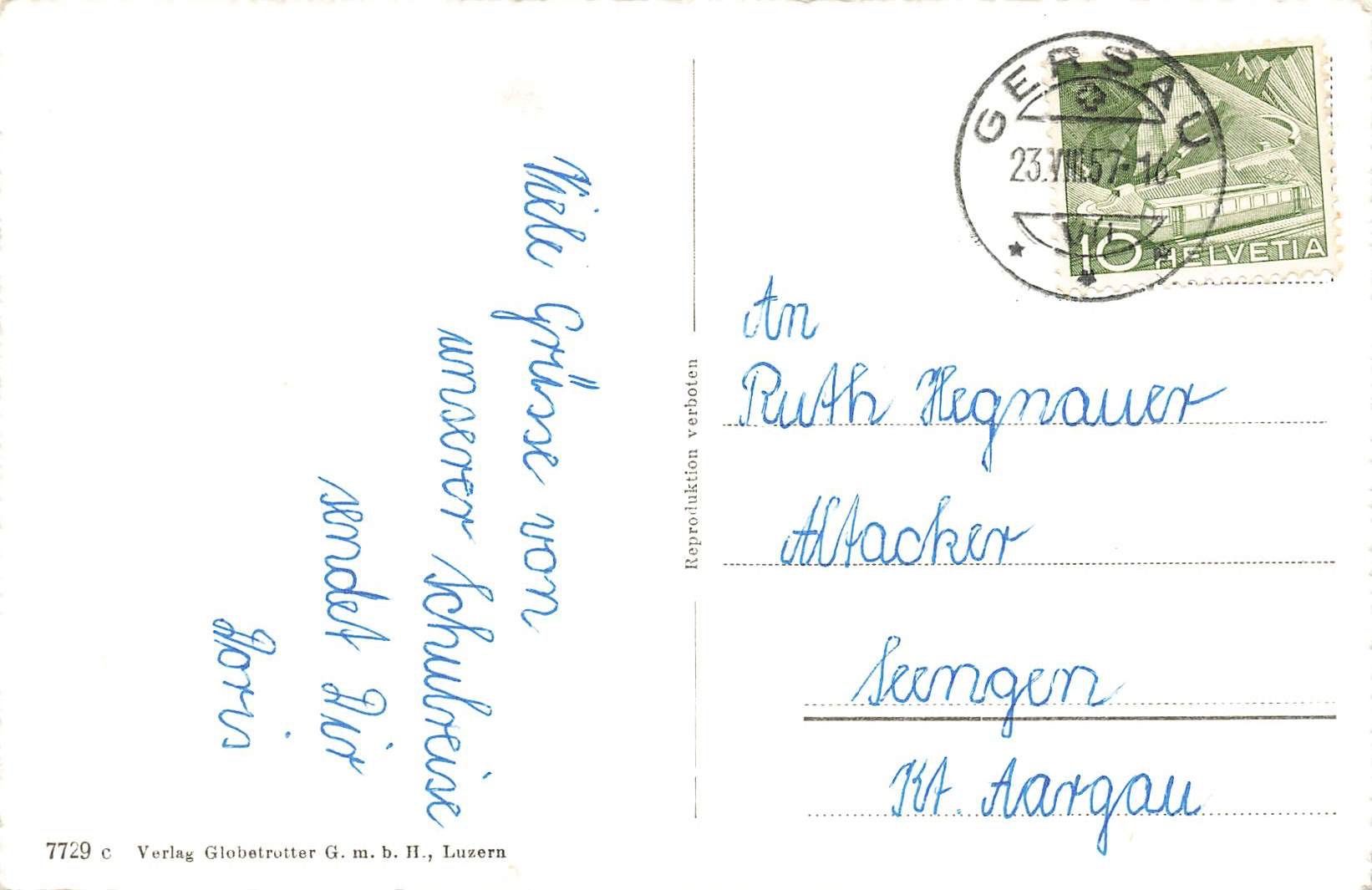 Cartoline postali: Rigi Staffel mit Pilatus bahn – Usato da Biasca venduto da Blenio71 1