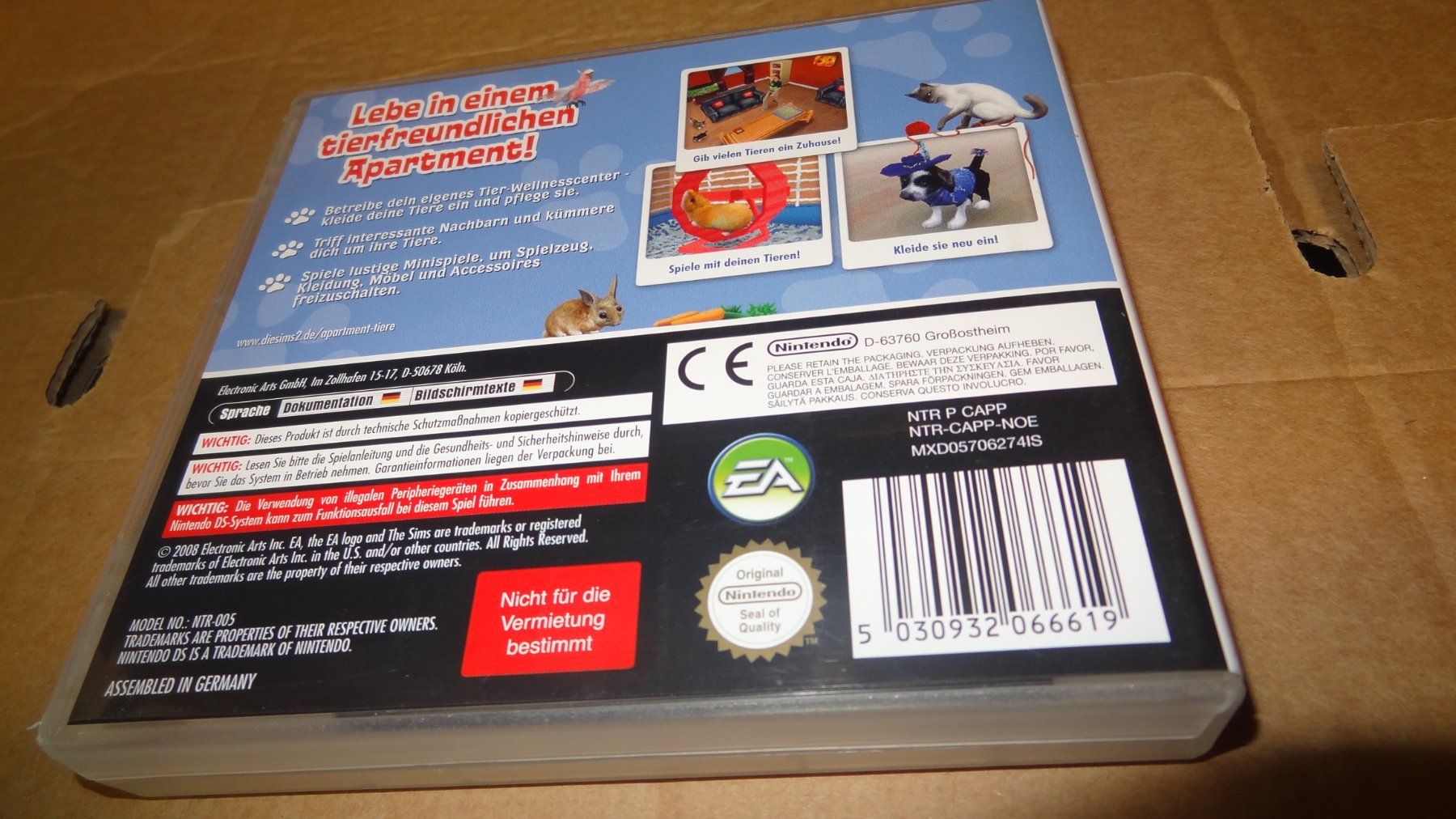 Nintendo Giochi: Die Sims 2 Apartment-Tiere DS – Usato da Olten venduto da Disc-Ausverkauf 2