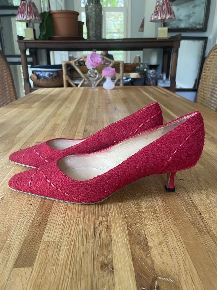 Jimmy Choo Scarpe da donna: Escarpins rouges tweed Jimmy Choo – Usato da Troinex venduto da nadinebmichaelson