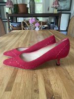 Jimmy Choo, chaussures rouges tweed, T 37