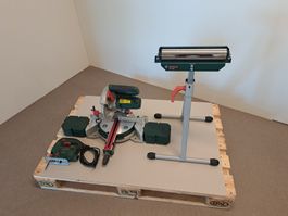 Lot mit Bosch Kappsäge-Kreissäge/ Rollbock/ Stichsäge