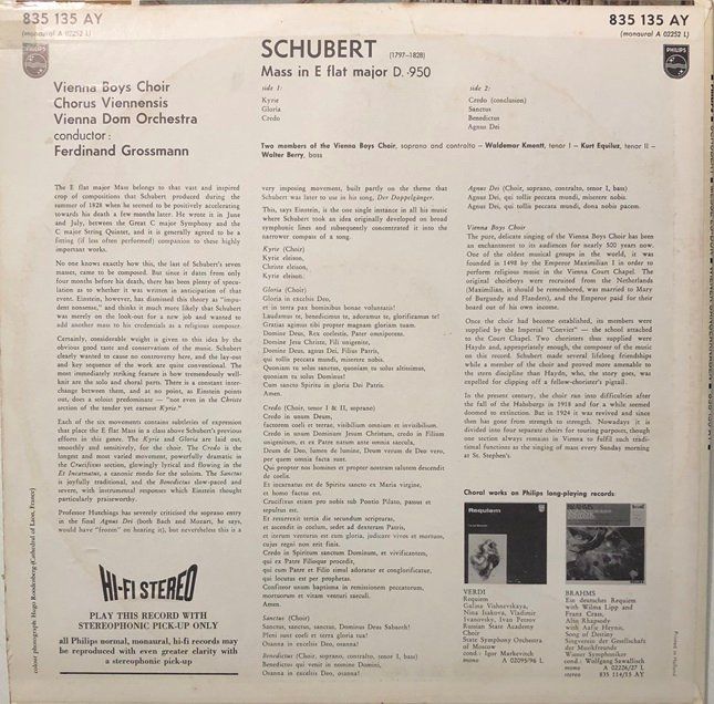 Schallplatten: Schubert – Messe Es-dur (LP) – Gebraucht aus Grüningen von azulrojo 1